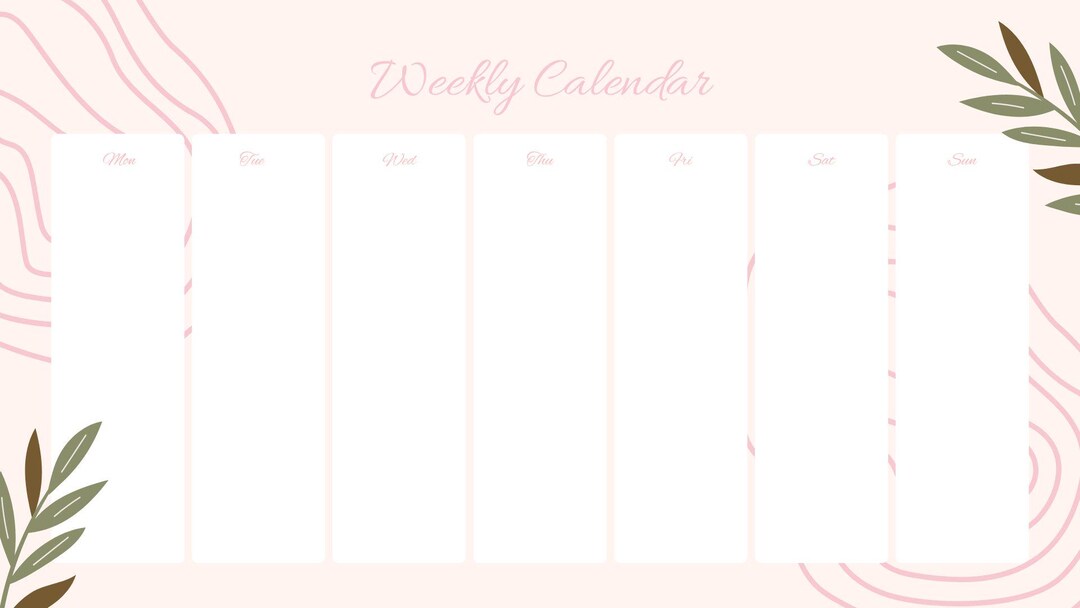 Floral Weekly Planner Printable | Soft Pink Botanical Organizer ...