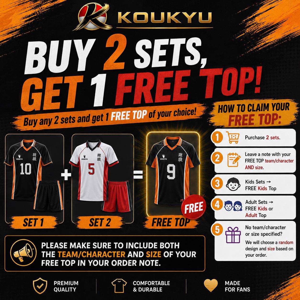 Haikyuu Volleyball Jersey EJP – Custom Name & Number, Cosplay
