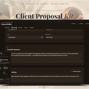 Client Proposal Kit 2026 | Service Agreement Contract | Pricing and Project Tracker | Freelance Business Toolkit | Digital Download