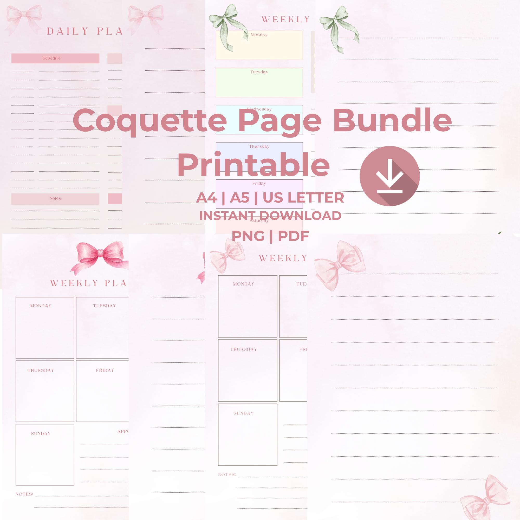 Pastel Weekly Planner Printable | Feminine Floral Organizer Page | PDF ...