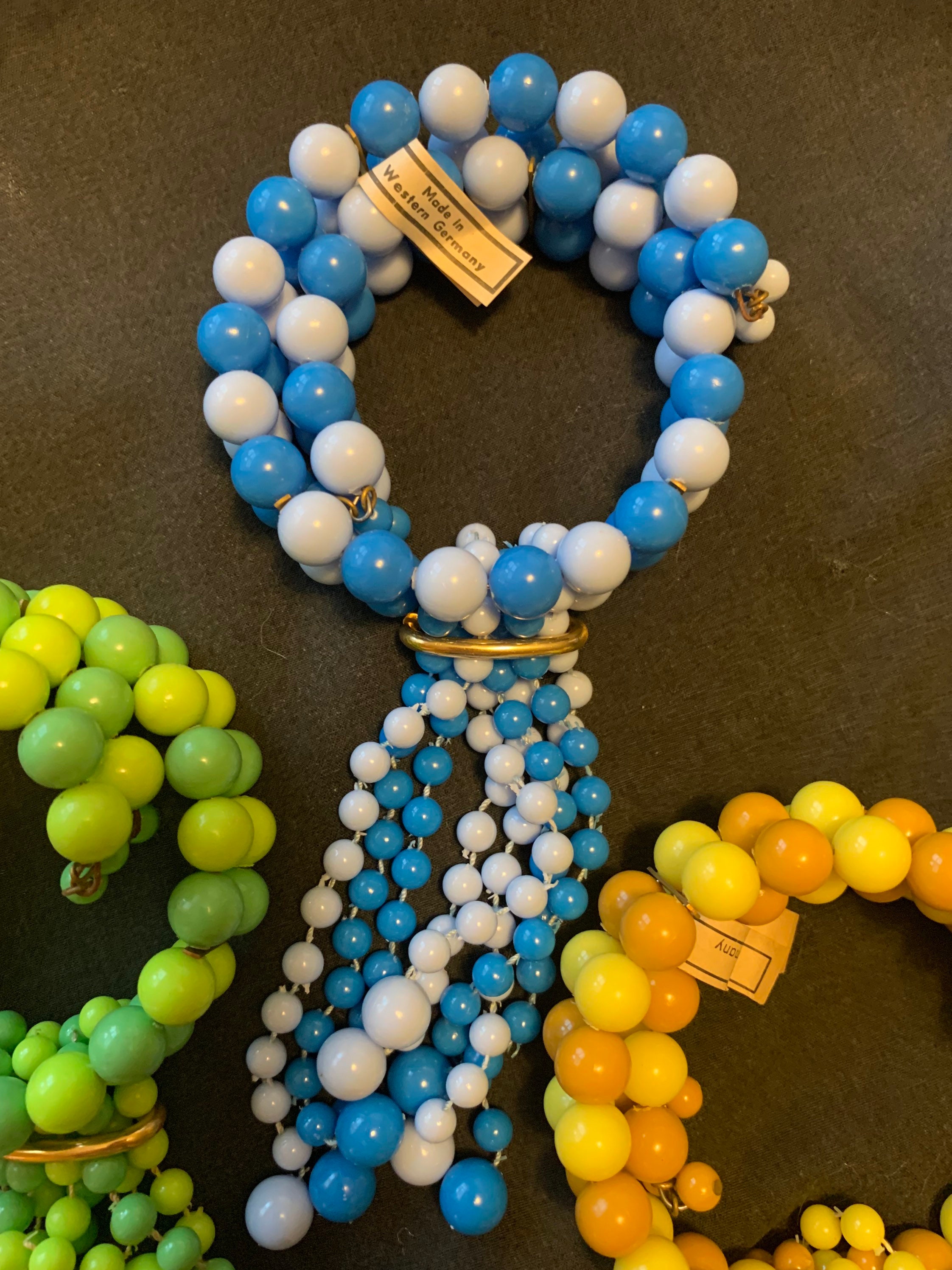 Vintage 50s Plastic Choker Necklace With Dangle Colors Vary Etsy UK