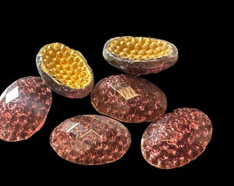Vintage Purple Faceted Glass Stones