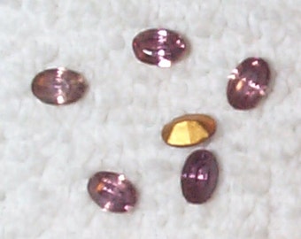 Vintage 4MM x 6MM Light Amethyst Glass Faceted Jewels/Stones