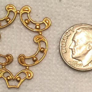Detailed Open-Cut Filigree Brass Stampings