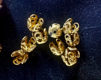 Vintage Filagree Brass Bead Caps