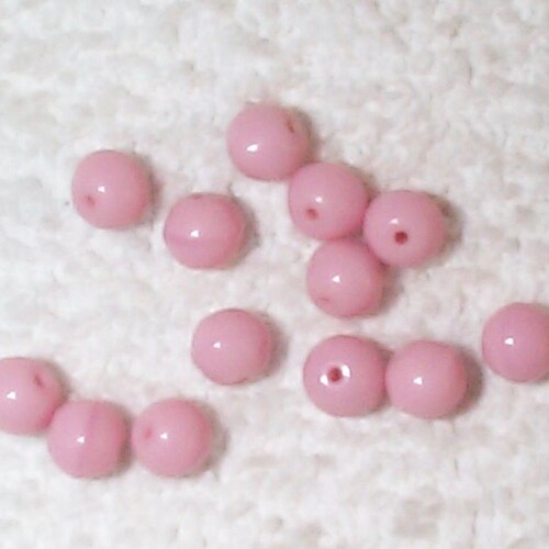 Berry Pink Taffy Vintage Japanese Baroque Glass Beads Etsy