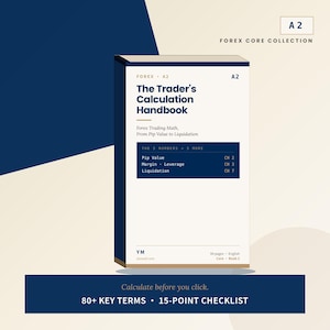 Manual de cálculo para traders · PDF de matemáticas de Forex de 90 páginas · Descarga instantánea · Valor del pip, margen, liquidación