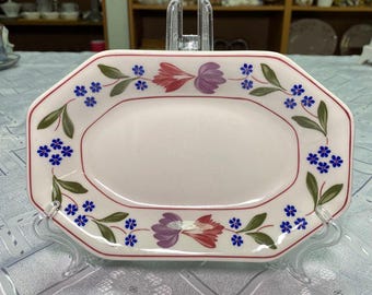 Plato de postre Adams Ironstone, estilo vintage de los años 60, Inglaterra / Plato de cerámica inglesa / Vajilla clásica