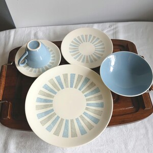 Authentic Mid-Century Modern Homer Laughlin "Contempo" 1950-60s Mismatched/Starter Dinnerware Set (17)Pieces