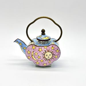 Vintage Empress Arts Celestial Miniature Teapot | Moon and Stars