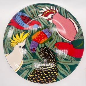 Barbara Swarbrick "Conference of the Birds" Plate, Australian Fine China, Tropical Bird Art