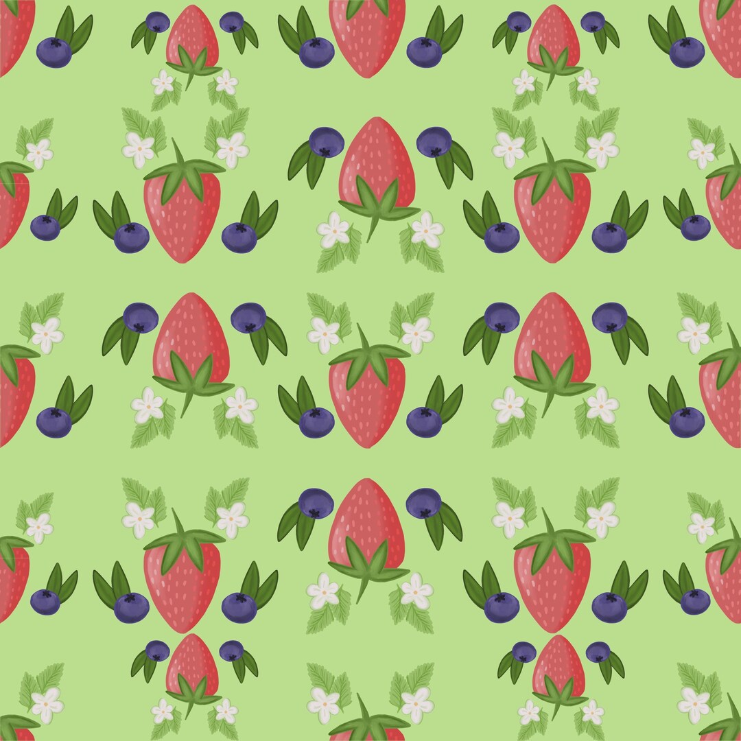 Summer Berry Repeating Pattern - Etsy