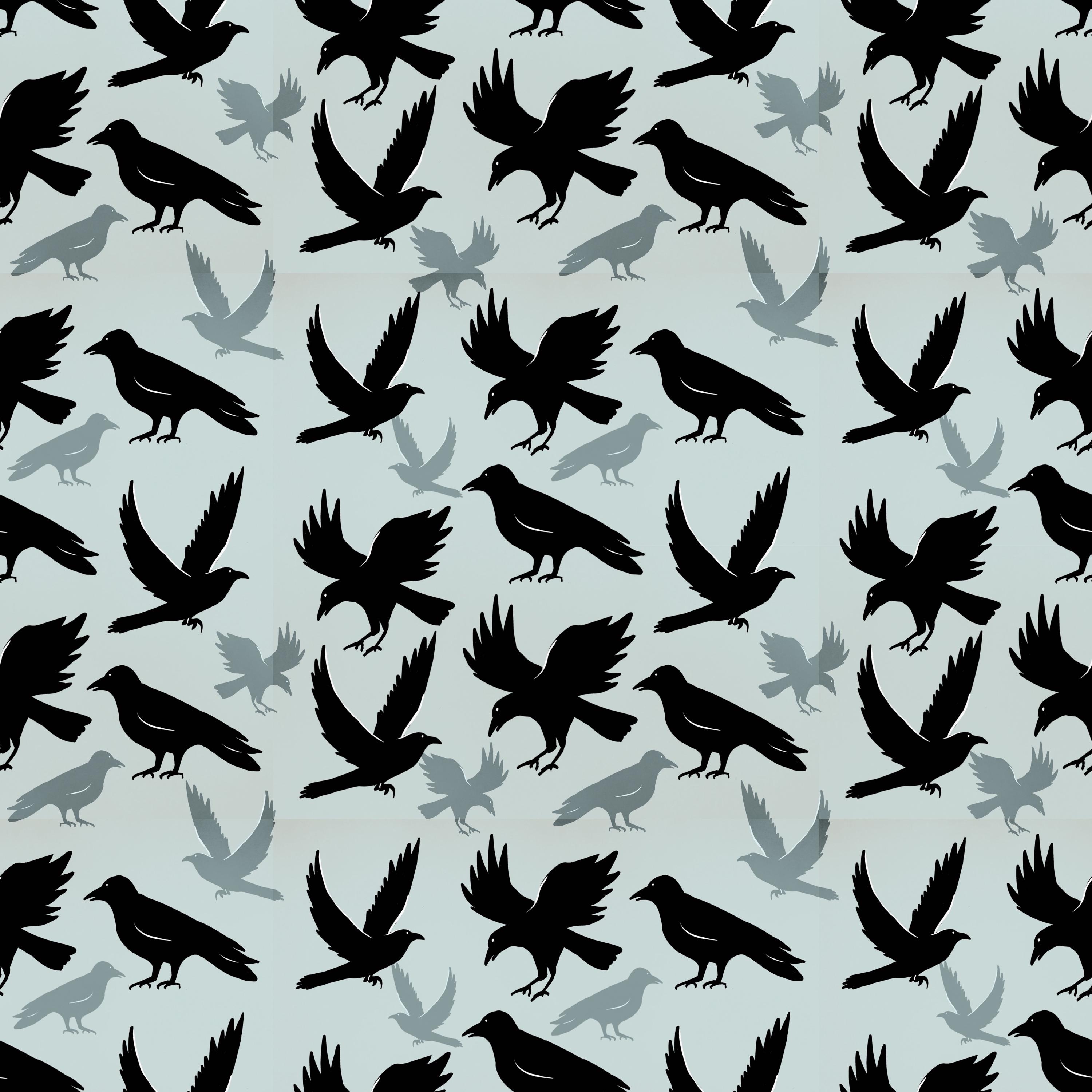 Crow Seamless Digital File - Etsy