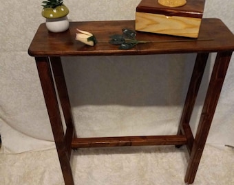Handmade Wooden Console Table | Rustic Entryway Table | Narrow Sofa Table | Minimalist Accent Table for Living Room