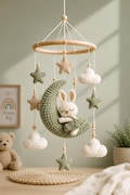 Moon & Bunny Baby Mobile Crochet Pattern PDF, Nursery Mobile Pattern, Amigurumi Mobile, Digital Download, Baby Shower Gift product logo