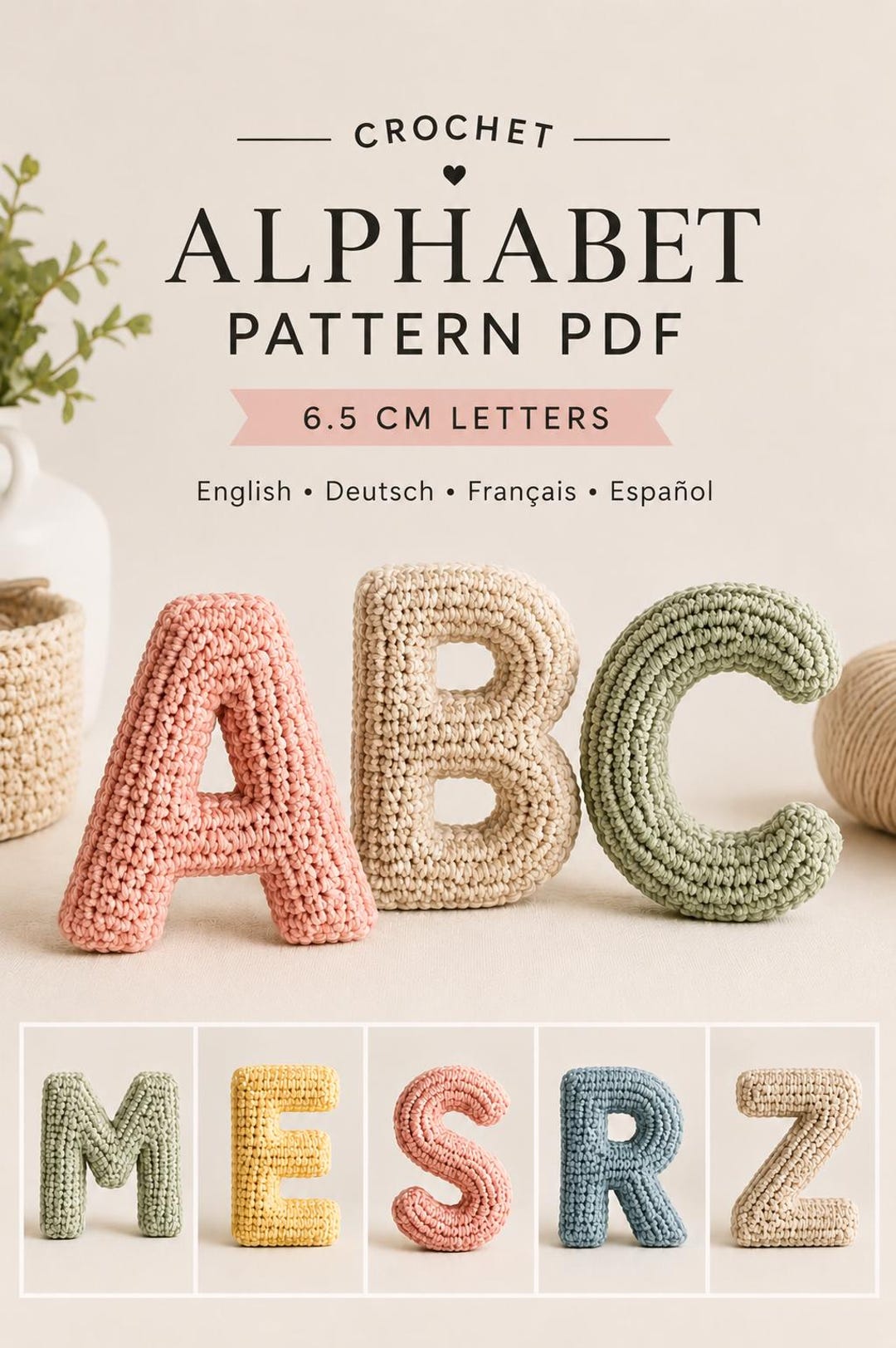 Crochet Pattern Letter R Beginner Crochet Alphabet Pattern PDF, Amigurumi Letter Pattern, Plush ABC ...