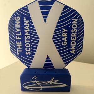 Gary Anderson Dart Stand | 3D Printed Holder | "The Flying Scotsman" Display
