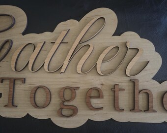 Decorazione da parete in legno "Gather Together"