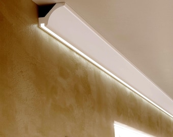 LED-Stuckleiste mit Aluminiumprofil für direkte Beleuchtung – moderne Deckenleiste LED Lichtleiste