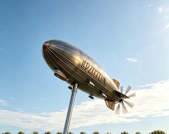 Led Zeppelin Blimp Wind Spinner,vintage Rock Band Garden Decor