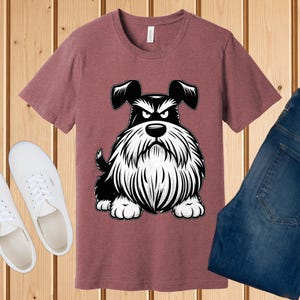 Chemise schnauzer grincheux, cadeau drôle de maman de chien de schnauzer nain Heather Mauve