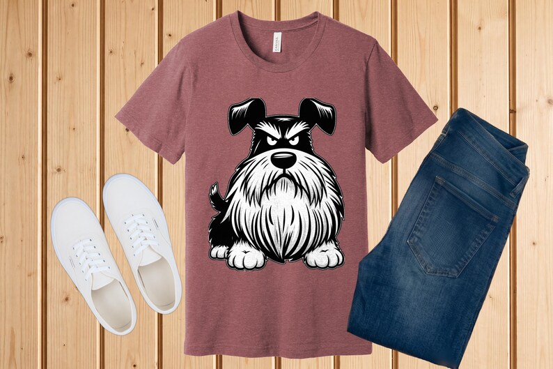 Chemise schnauzer grincheux, cadeau drôle de maman de chien de schnauzer nain Heather Mauve