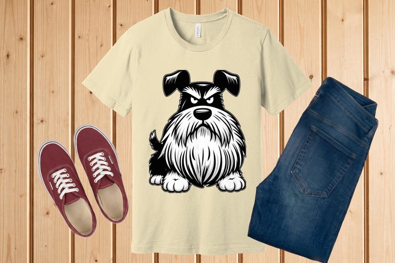 Chemise schnauzer grincheux, cadeau drôle de maman de chien de schnauzer nain Natural