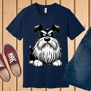 Chemise schnauzer grincheux, cadeau drôle de maman de chien de schnauzer nain Navy