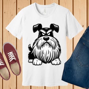 Chemise schnauzer grincheux, cadeau drôle de maman de chien de schnauzer nain White