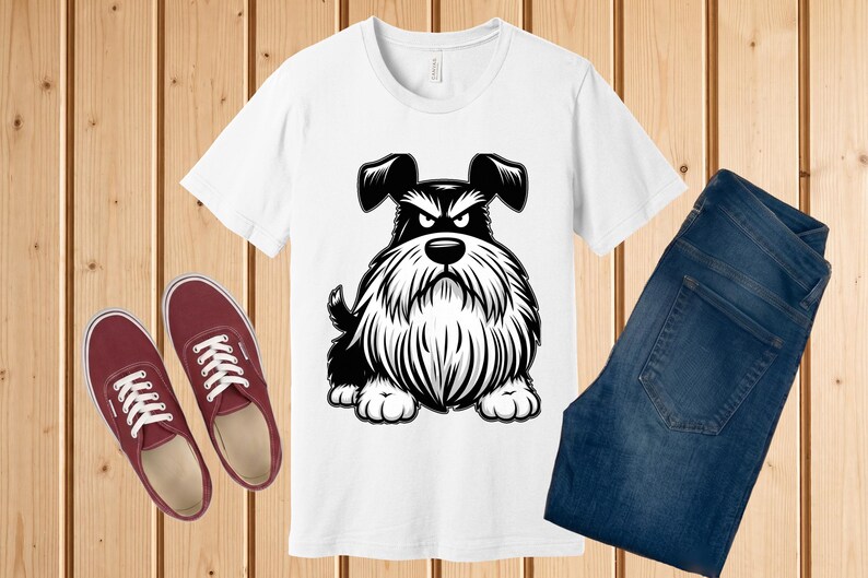 Chemise schnauzer grincheux, cadeau drôle de maman de chien de schnauzer nain White