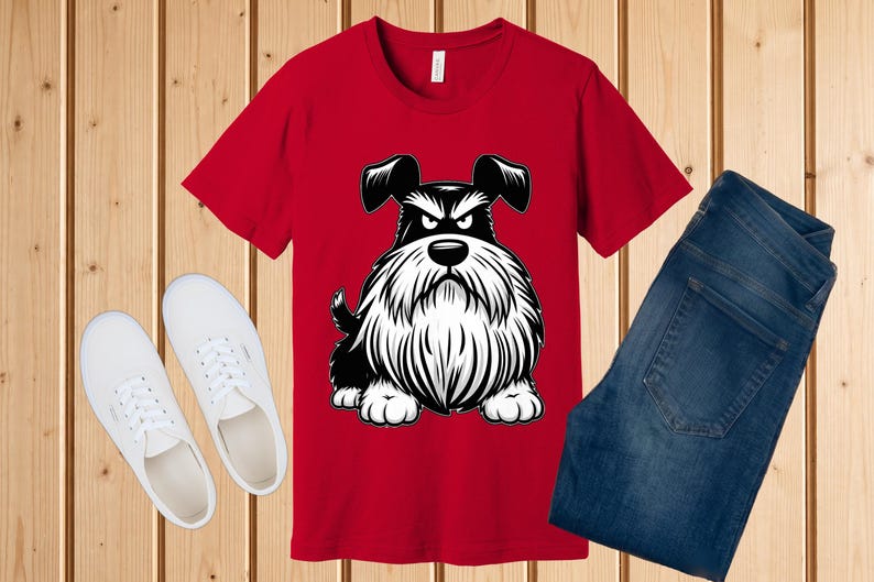 Chemise schnauzer grincheux, cadeau drôle de maman de chien de schnauzer nain Red