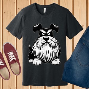 Chemise schnauzer grincheux, cadeau drôle de maman de chien de schnauzer nain Dark Grey Heather