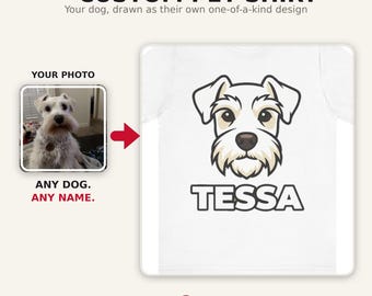 T-shirt personnalisé avec portrait de chien, T-shirt photo d'animal de compagnie personnalisé, Cadeau pour les maîtres de chiens, Portrait d'animal de compagnie personnalisé, T-shirt pour amoureux des chiens, T-shirt avec portrait de chat