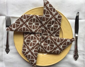 Set of 3 Vintage Cloth Dinner Napkins - never used