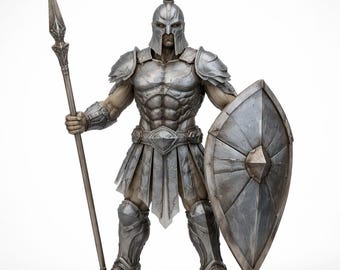 Premium 3D gedruckte Achilles Figur - Mythologische Heldenstatue, handgefertigte Kriegerdekoration, einzigartiges Geschenk für ihn, Sammler-3D-Modell