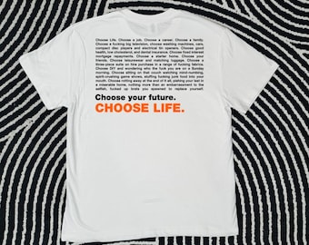 Wit T-shirt Trainspotting, film, cult, jaren 90, Danny Boyle