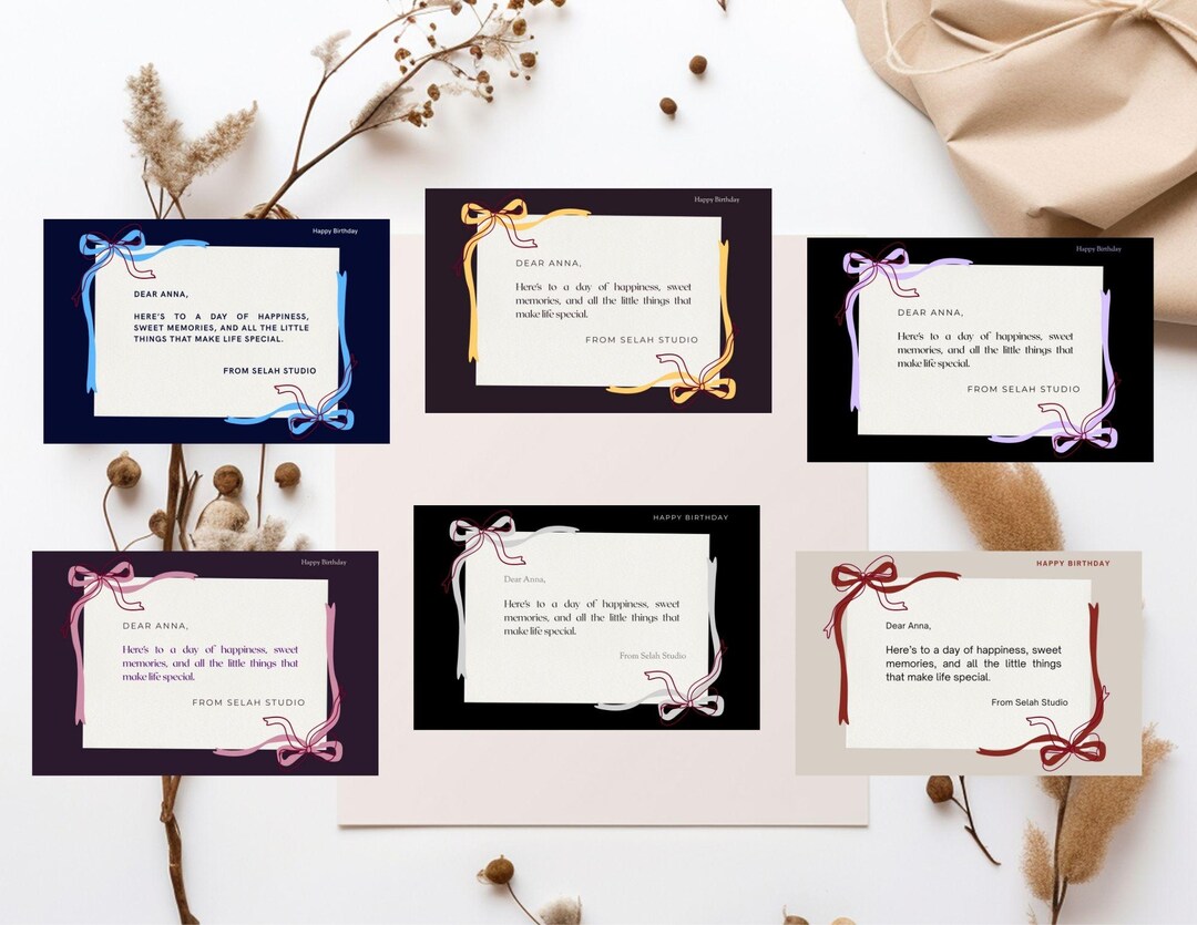 Editable Birthday Card for Her, Birthday Message, Editable Birthday ...
