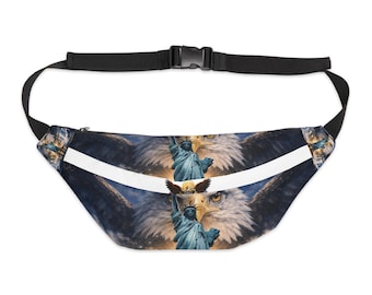 Bald Eagle and Statue of Liberty Fanny Pack | Patriotic Waist Bag