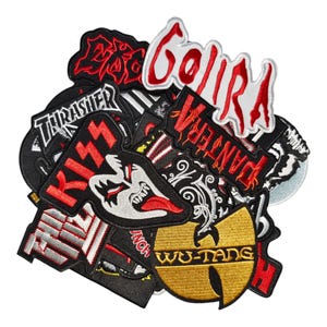 Slumpmässig amerikansk punkrock thrash metal street punkband musikmärke broderade applikationer för kostymmärken gör-det-själv-projekt set med 20 st.
