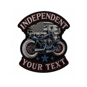 Independent Motorcycle Embroidered Patch – Custom Biker Rider Patch