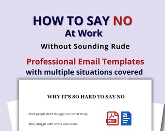 Professional Email Templates for Saying No at Work (PDF, Word)