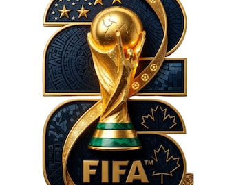 Trofeo de la Copa Mundial de la FIFA 2026 PNG / Camiseta de aficionado al fútbol para sublimación (descarga digital)