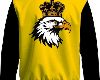 Diseño de bordado de corona de águila: Streetwear King Royal Eagle (Descarga digital)