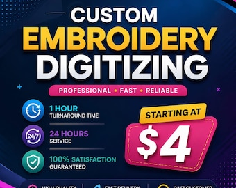 Digitalización de bordados personalizados, digitalización de logotipos, servicio de digitalización de bordados, bordado, digitalización de imágenes, digitalización personalizada, conversión a PES