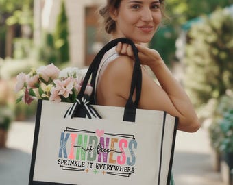 Kindness Tote Bag, Positive Saying Women Bag