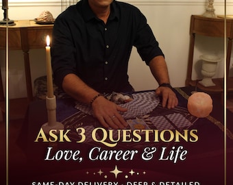 3-Question Tarot Reading | Love, Career & Life Psychic Guidance (Same Hour)