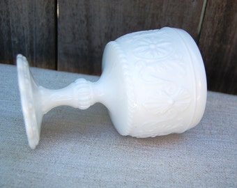 Milk Glass Vase with pedestal foot