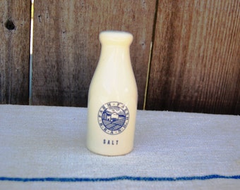 White and Blue ceramic Salt Shaker