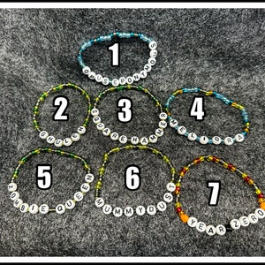Ghost band themed kandi bracelets