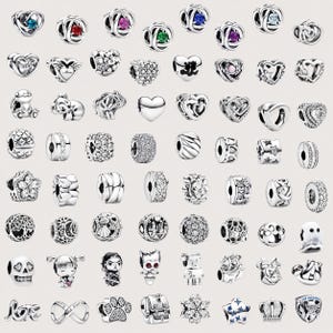 Ciondoli in argento sterling, distanziatori a forma di cuore, fiore e zampa, ideali come regalo.
